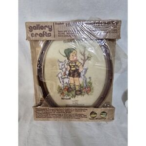 Vintage 1975 Gallery Crafts Hummel Stitchery Kit Farm Boy w/Frame #8037 New